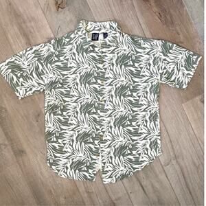 Vintage Gap Mens Short Sleeve Floral Button Down Size Small
